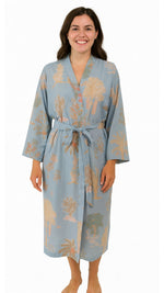 Bangalow Palm Dressing gown - Blue