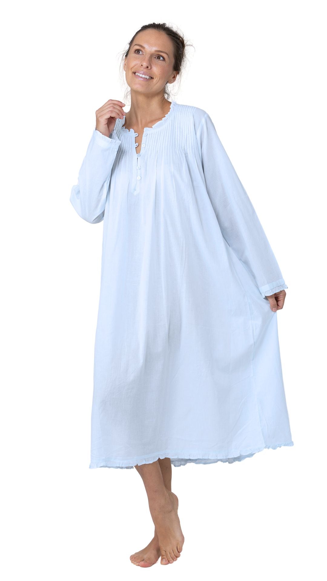 long sleeve cotton night dress Women's Oversize Sleep Shirt T-Shirt Night Gown Knitted Cotton Nightshirt Dress