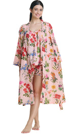 Pink floral robe or dressing gown size 8-16