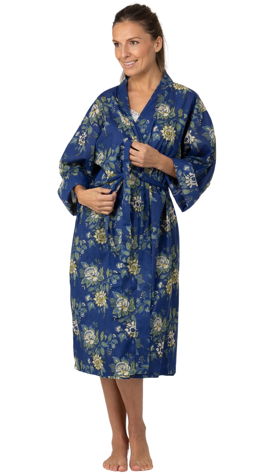 matching 100% cotton dressing gown