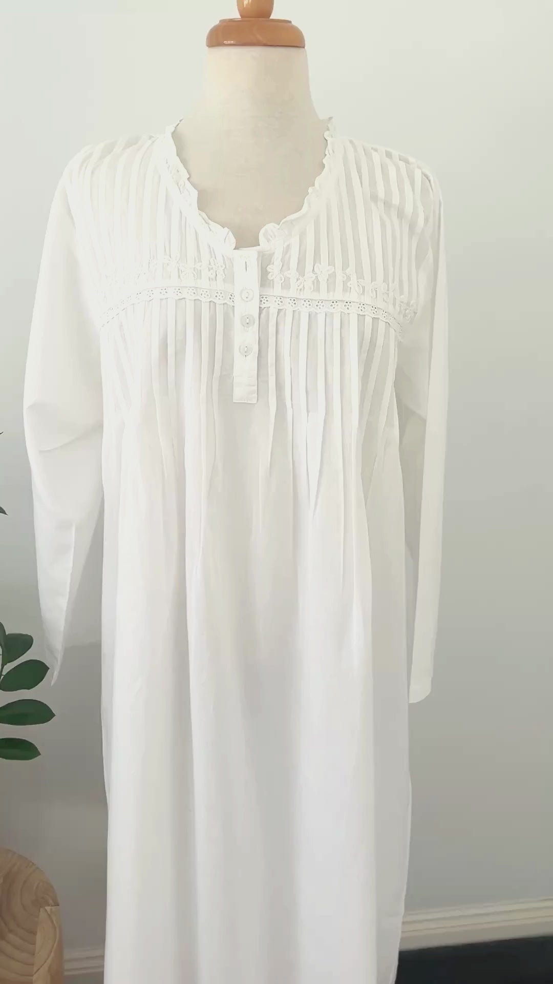 Cotton nightie video for details of Arabella sleepwear