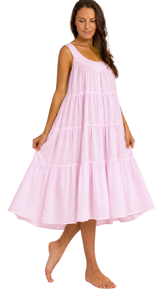 Petal Pink Sleeveless Maxi Dress Nightie