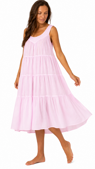 Petal Pink Sleeveless Maxi Dress Nightie