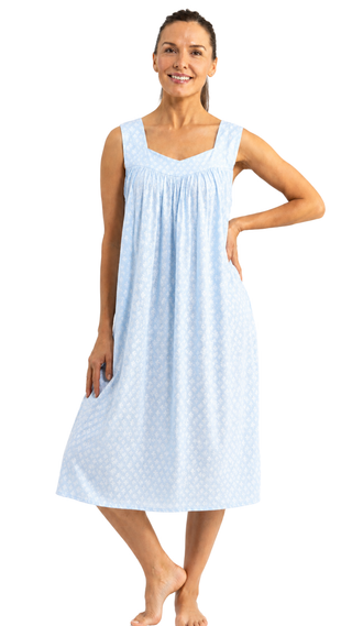 Clarice Light Blue Sleeveless Nightie