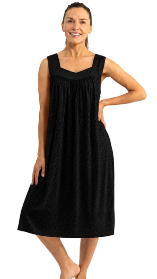 Bahama's Black Cotton Nightgown