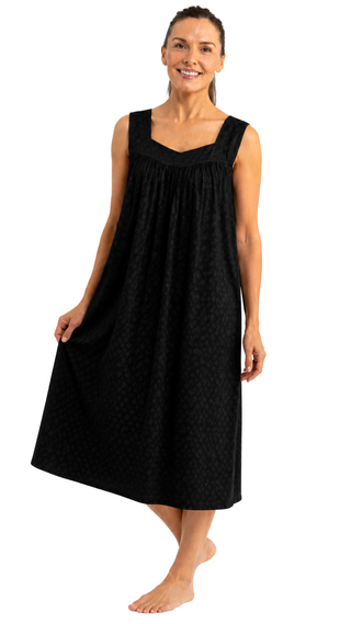 Bahama's Black Cotton Nightgown