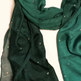 Teal Spotted Scarf