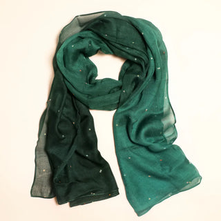 Teal Spotted Scarf