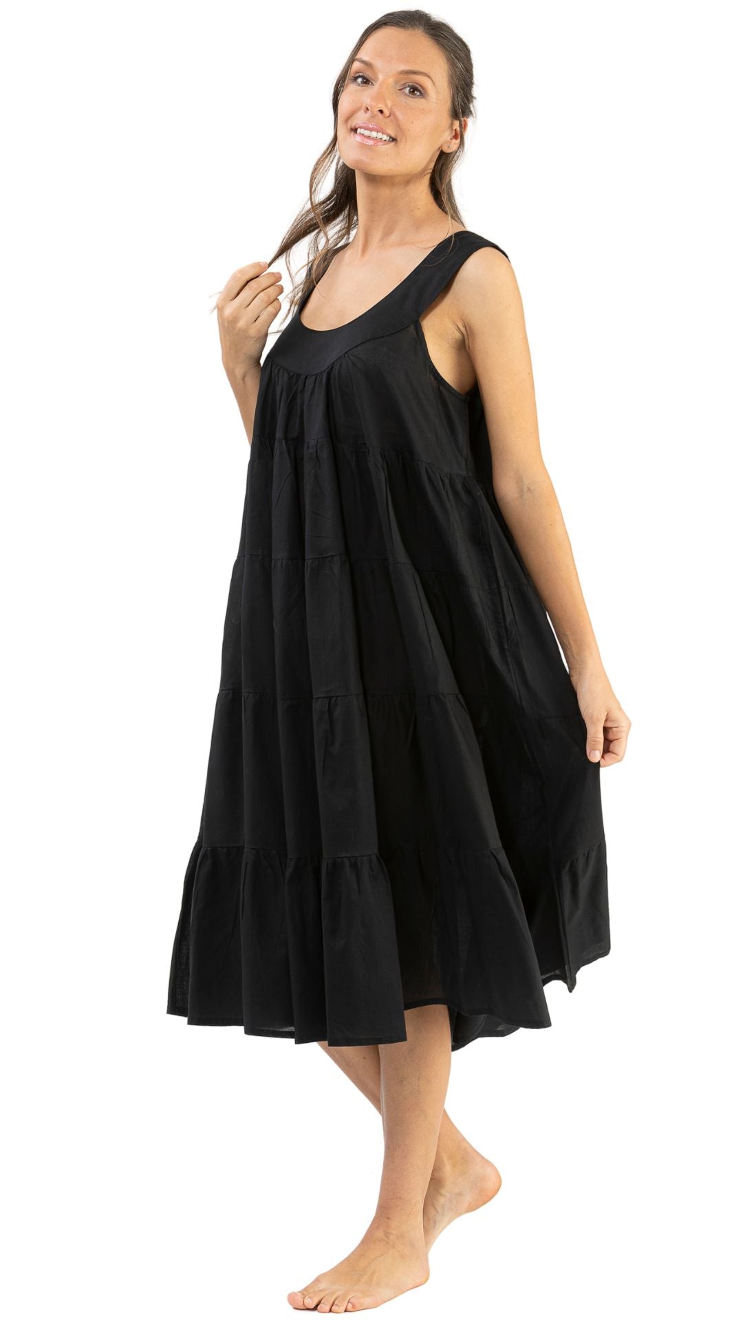 100% Cotton night dress black - shop for nighties near me