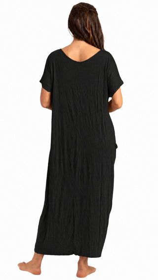 Miss Audrey Cotton Stretch Nightie - Black
