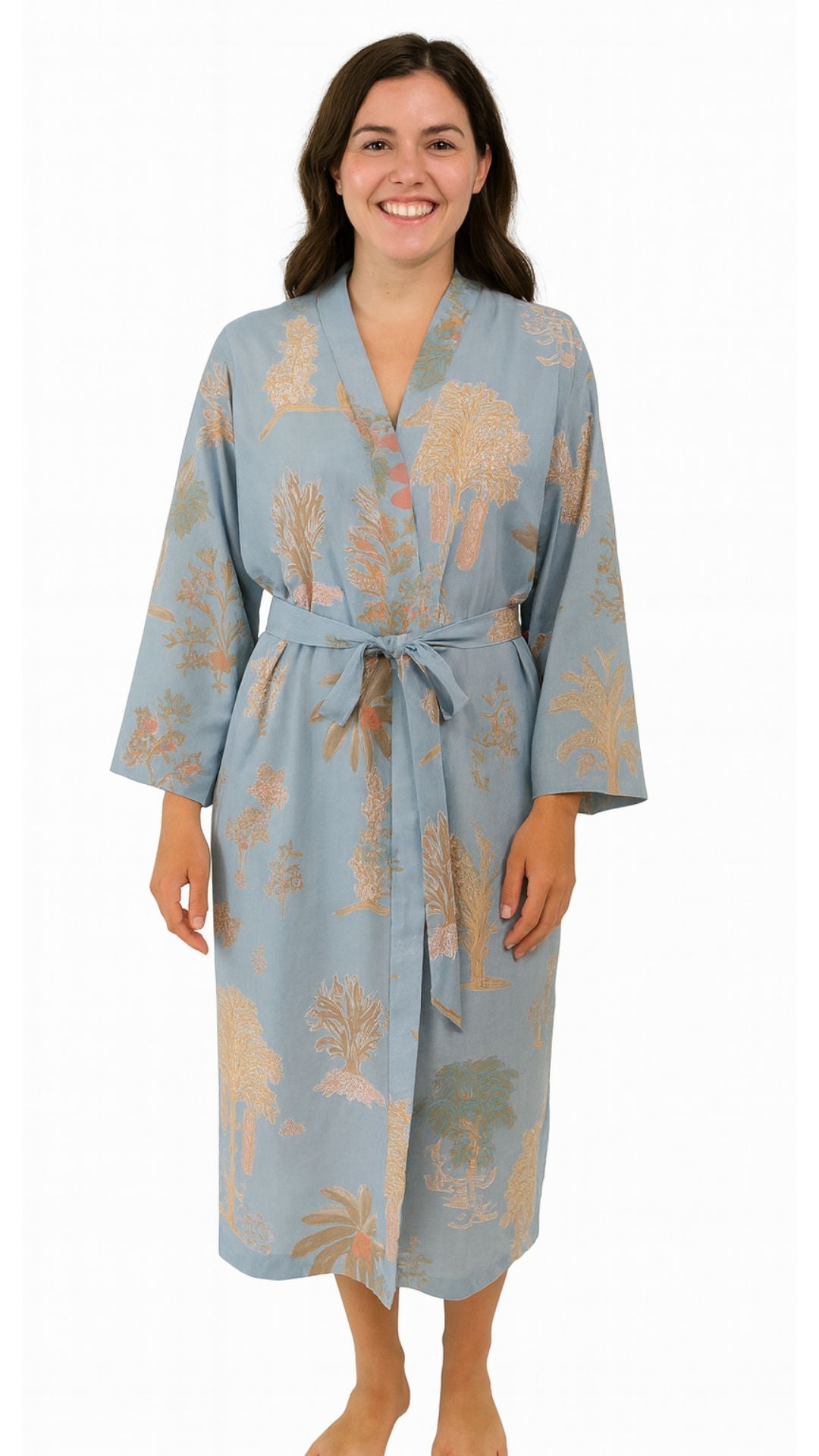 Bangalow Palm Dressing gown - Blue