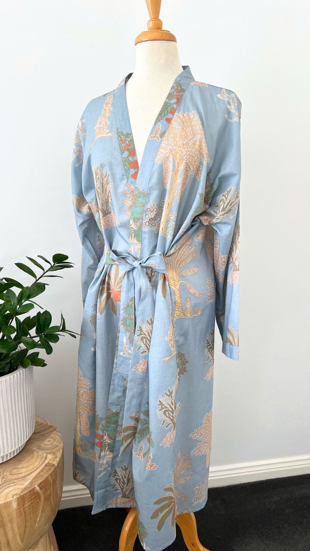 Bangalow Palm Dressing gown - Blue
