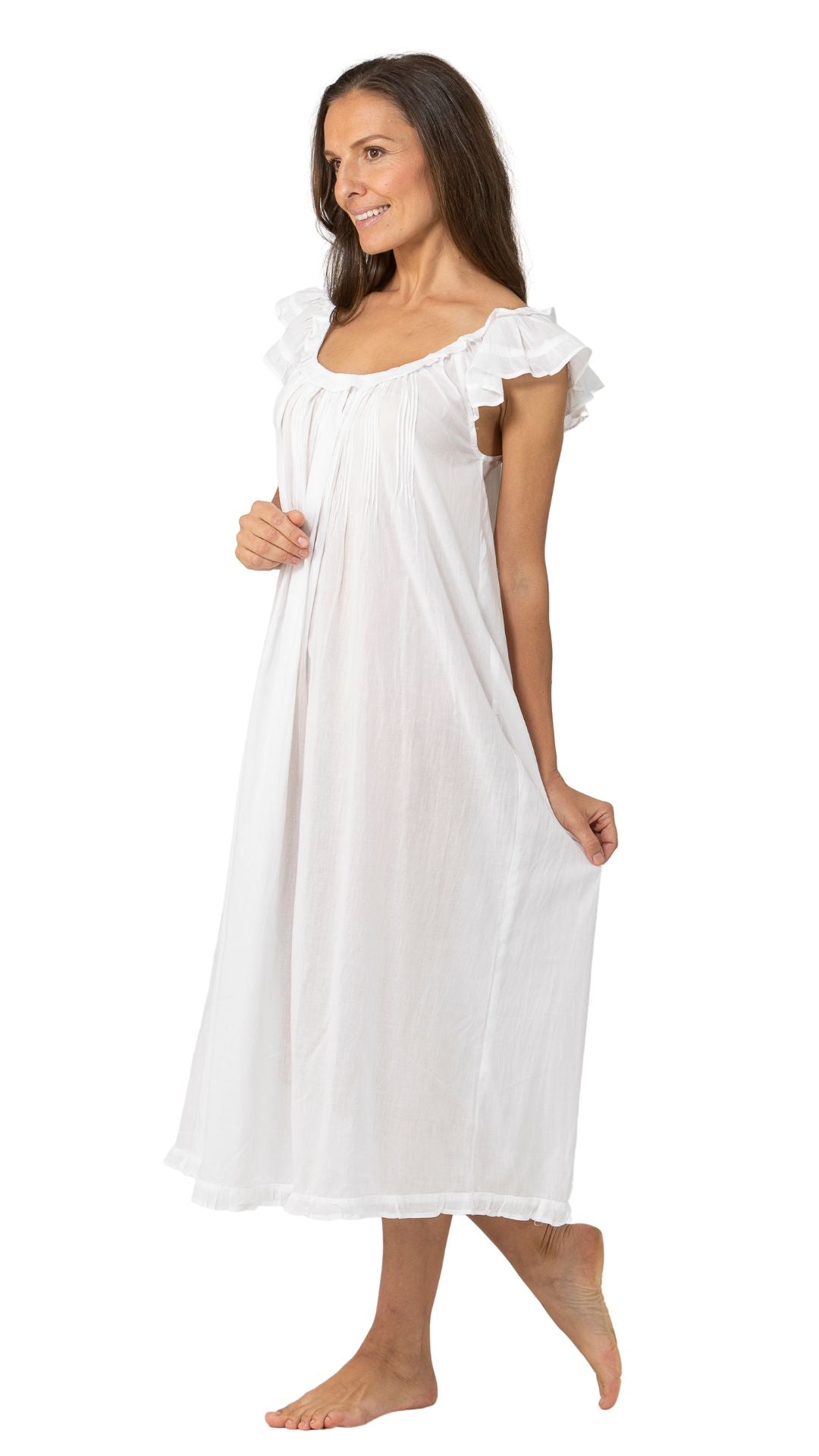 Billie White Cotton Nightie