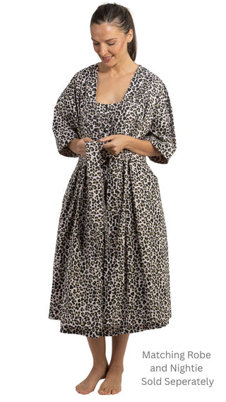 Billie Leopard Cotton Nightie Maxi Dress