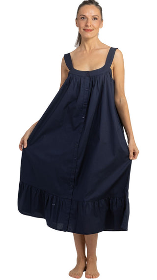 Billie Navy Cotton Nightie