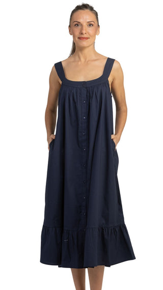Billie Navy Cotton Nightie
