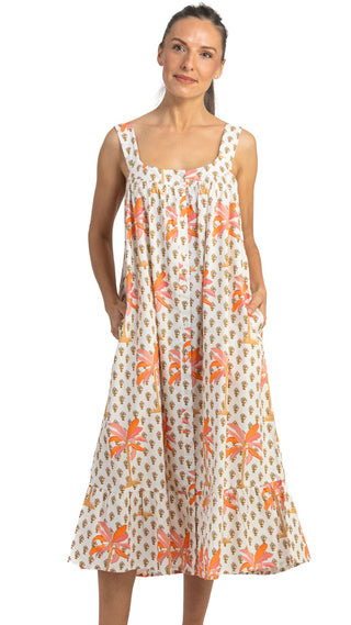 Billie Palma Sleeveless Nightie - Button Down