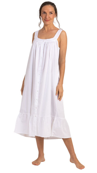 Billie White Cotton Nightie