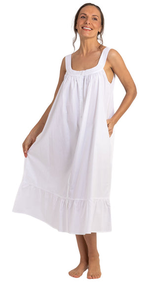 Billie White Cotton Nightie