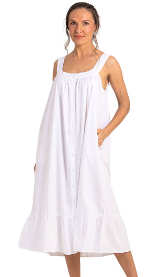 Billie White Cotton Nightie