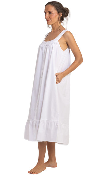 Billie White Cotton Nightie