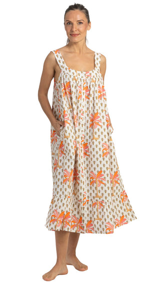 Billie Palma Sleeveless Nightie - Button Down