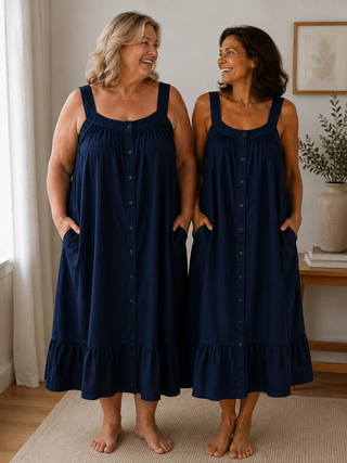 Billie Navy Cotton Nightie