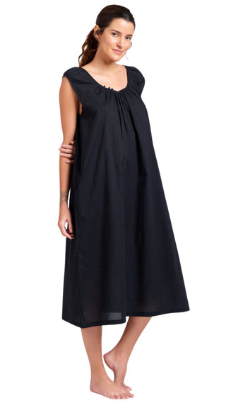 Black cotton nightie - plus sizes - Australia