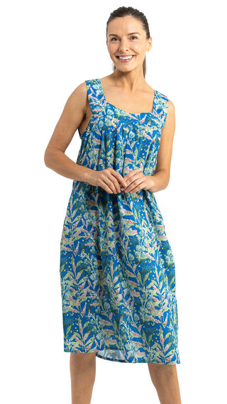 Blue Belle Sleeveless Maxi Dress Nightie