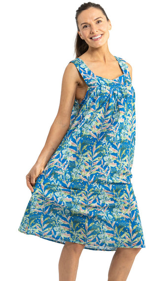 Blue Belle Sleeveless Maxi Dress Nightie