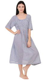 plus size ladies gingham 100% cotton nightie