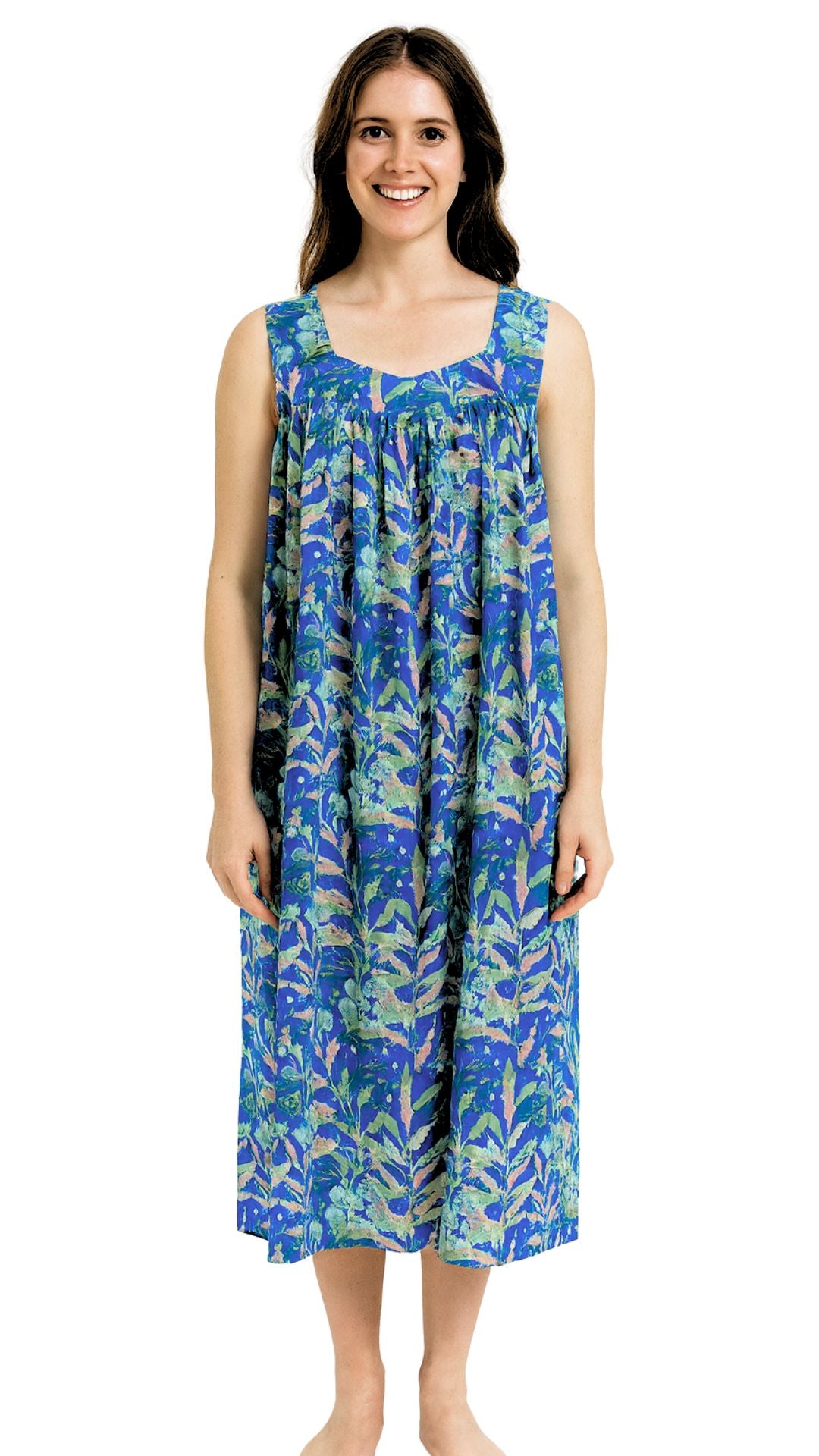 Blue Belle Sleeveless Maxi Dress Nightie