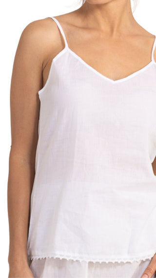 Camisole Top White Cotton