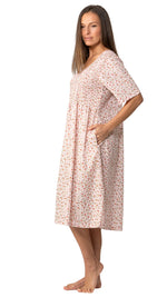 pocket view of cotton nightie on model