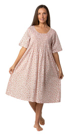 plus size cotton night gown on female model