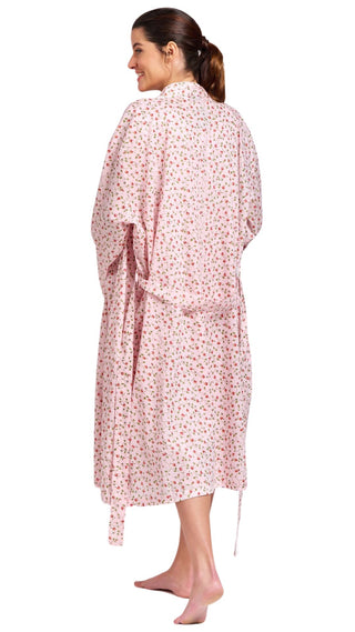 Cherry Blossom Cotton Dressing Gown