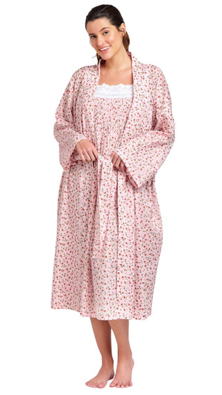 Cherry Blossom Cotton Dressing Gown