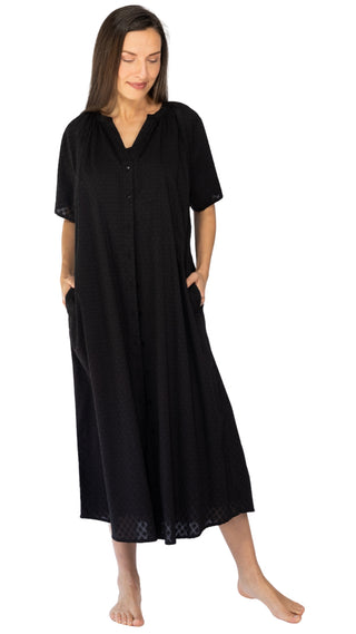 Clarice Black Short Sleeve Nightie
