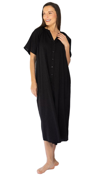 Clarice Black Short Sleeve Nightie