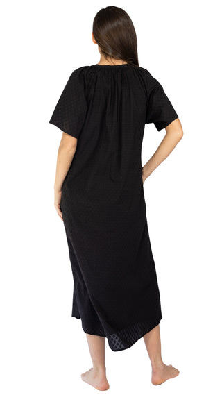 Clarice Black Short Sleeve Nightie