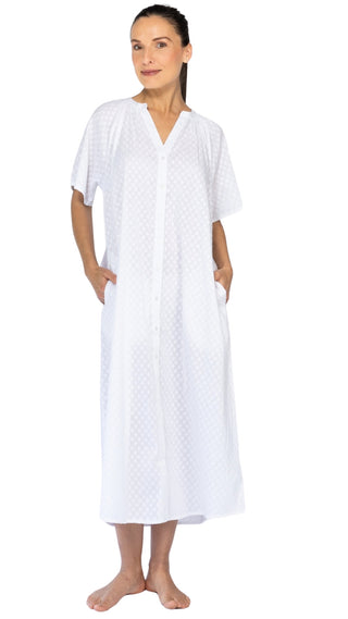 Clarice White Short Sleeve Nightie
