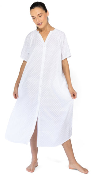 Clarice White Short Sleeve Nightie