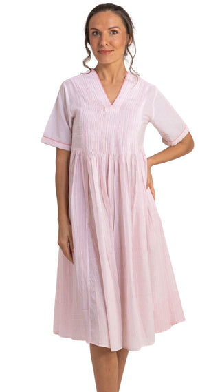 Primrose Short Sleeve Cotton Nightie - Pink
