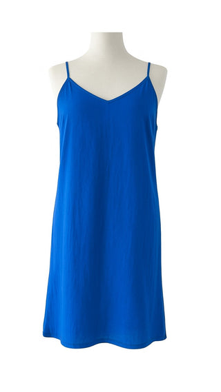 Midi slip cobalt blue
