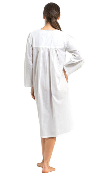 Daisy Long Sleeve White Nightdress