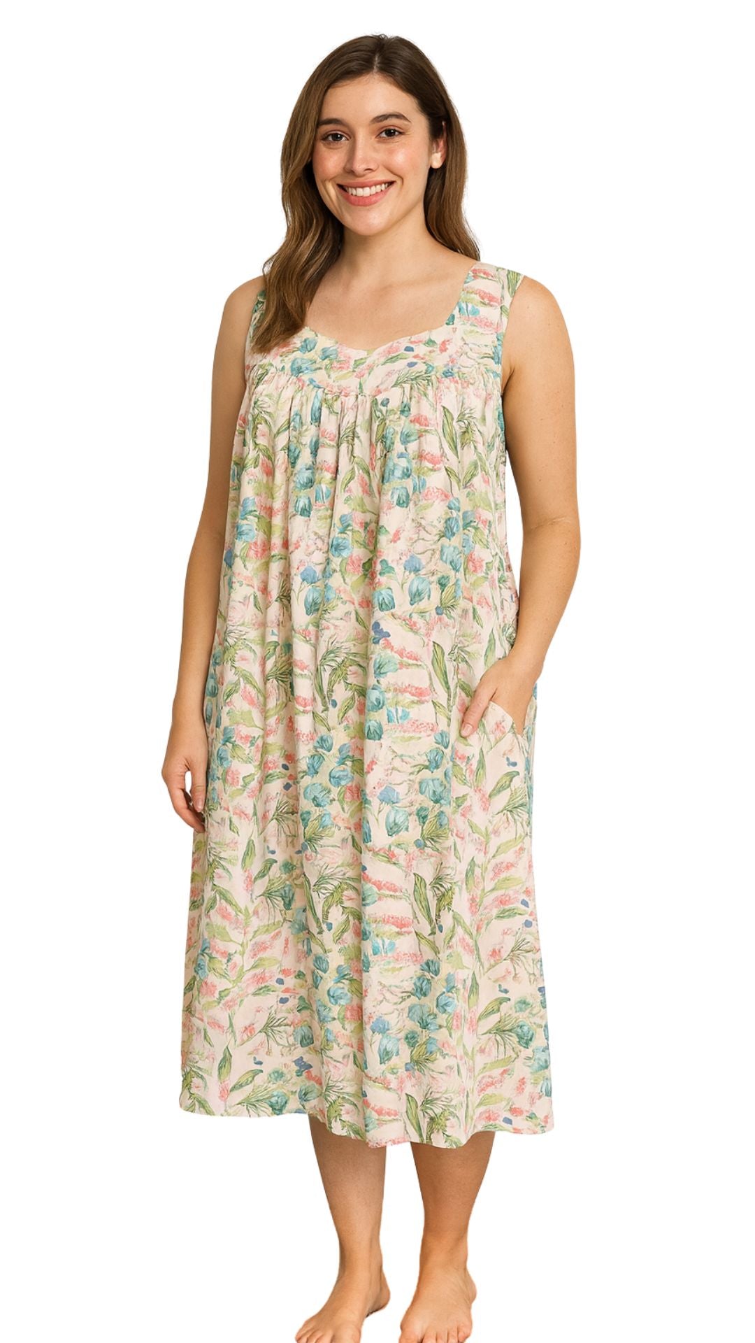 Damsel Sleeveless Maxi Nightie