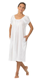 light cotton nightie on model