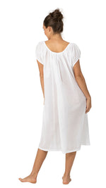 back view of fine white cotton night dress