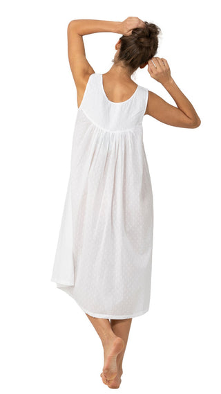 Elsa White V Neck Cotton Nightie