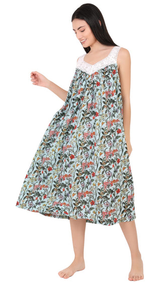 Iris V Neck Cotton Nightgown